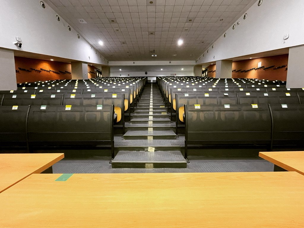 Un'aula del campus di Milano-Bicocca